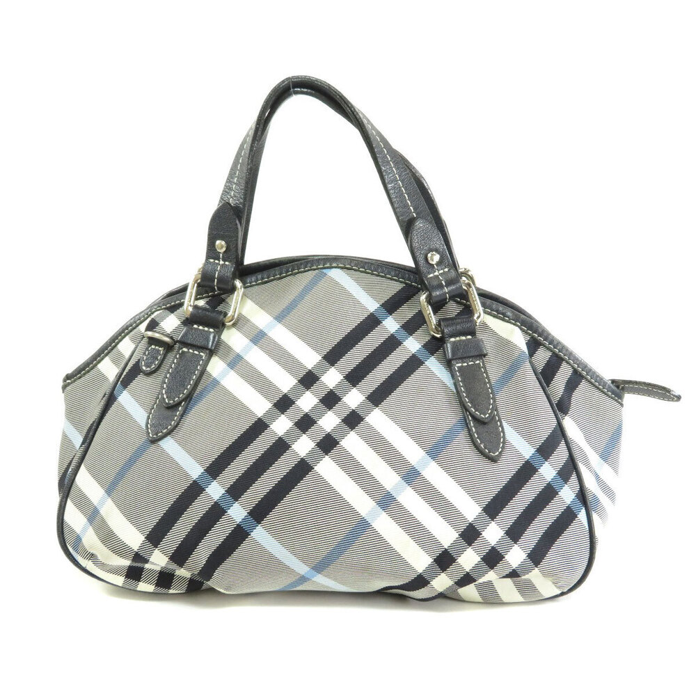 Burberry Canvas Label Blue Check Nova Handbag Blue